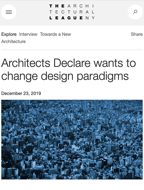 Architects Declare wants to change design paradigms