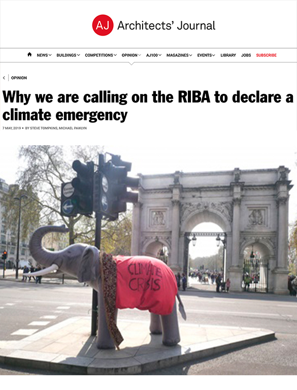 AJ - Why we are calling on the RIBA to declare a climate emergency