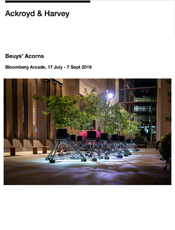 Ackroyd & Harvey : Beuy's Acorns @ Bloomberg